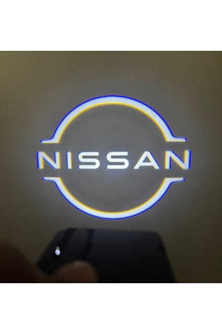 Yeni Nissan Araçlar İçin Mesafe Sensörlü Fotoselli Pilli Yapıştırmalı Kapı Altı Led Logo
