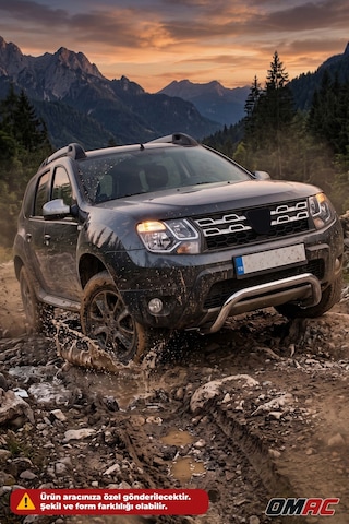 Dacia Duster 2010-2017 Uyumlu Araca Özel Pars Ön Koruma 60mm Krom
