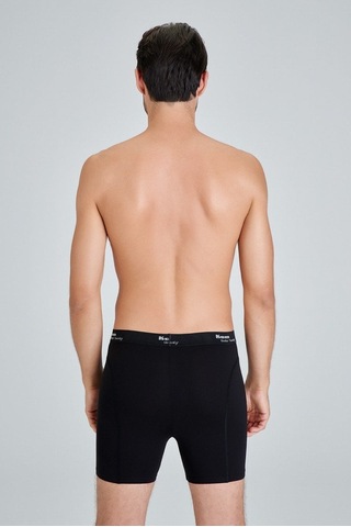 Kom Long Şort Erkek Boxer Beyaz