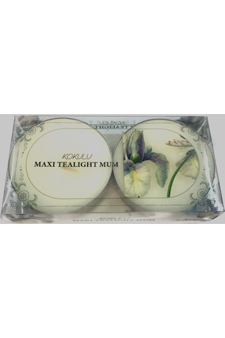 Mum Maxi Tealight 2'li Kokulu Uzun Süreli Işık Ve Sıcaklık Keyfi Beyaz