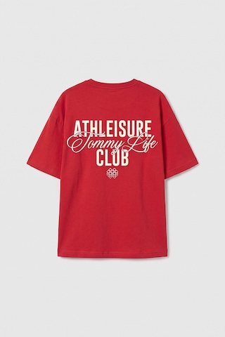 Fiesta Oversize Kısa Kollu Baskılı Kız Çocuk T-shirt - 75175 Kırmızı