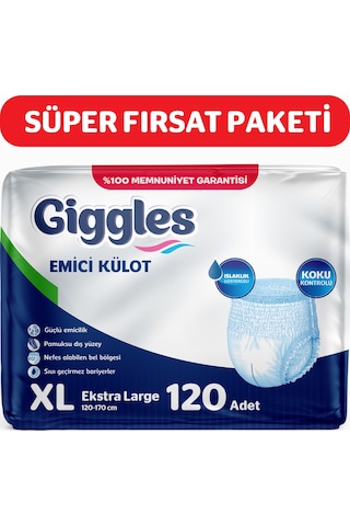 Giggles Yetişkin Emici Külot Hasta Bezi XL 4 x 30'lu