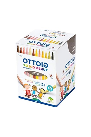 Turbocolor Keçeli Kalemler, İnce Uçlu, 2,8 Mm, 12 Ten Rengi, Çocuklar, Partiler Ve Okullar İçin İdeal