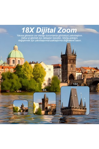 Castu Wd08 Pro 5k Ultra Hd 75mp Wi-fi 18x Dijital Zoom Menteşeli Ekranlı Dijital Kamera Siyah