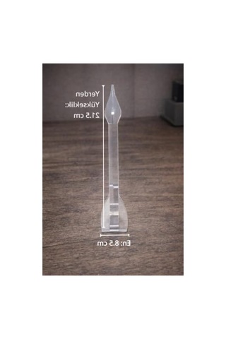 Masaüstü İçin Şeffaf Akrilik Saat Ve Takı Sergileme Standı 12 X 7,5 Cm 100 Adet