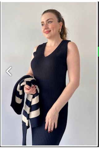 Kencollection Jileli Triko Takım Elbise Siyah Siyah