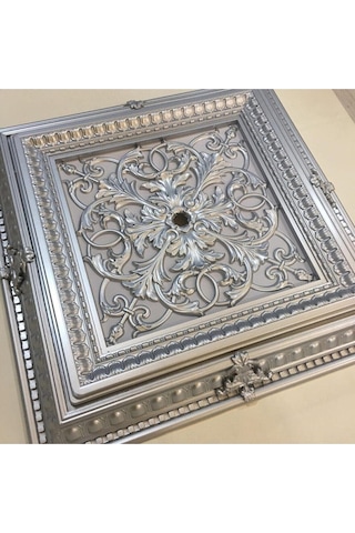 Diecor Led Döşenebilir Saray Tavan Avize Göbeği Gümüş 72 X 72 Model:xa286