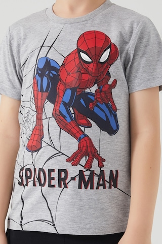 Spiderman Hero Gri Melanj Erkek Çocuk Bermuda Takım