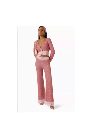 Asta Resort Kadınlar Için Grace Payetli Cardi - Retro 70'ler Tarzında Şık Ve Rahat Pembe