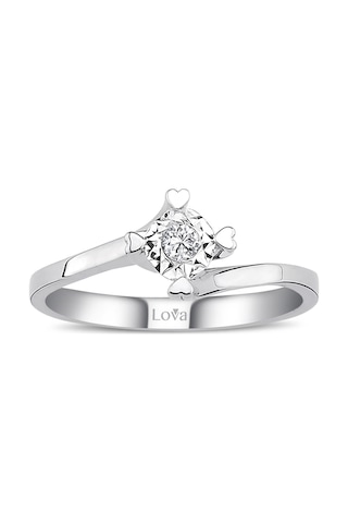 Lova 0,50 Karat Efektli Pırlanta Tektaş Yüzük - 1070098