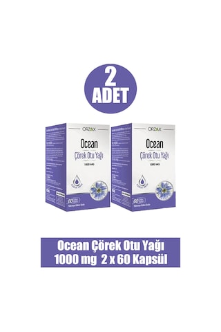 Ocean Çörek Otu Yağı 1000 Mg 2 x 60 Kapsül