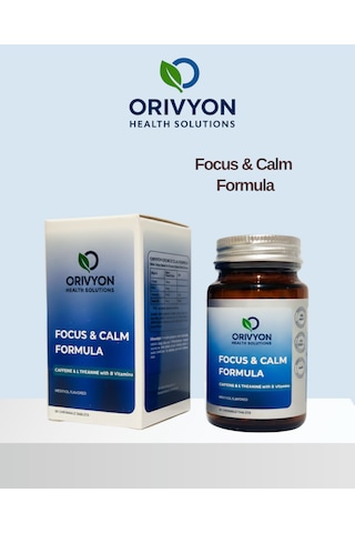 Orivyon Focus & Calm Formula Kafein, L-teanin, Vitamin B6 Ve Vitamin B12 İçeren Takviye Edici Gıda