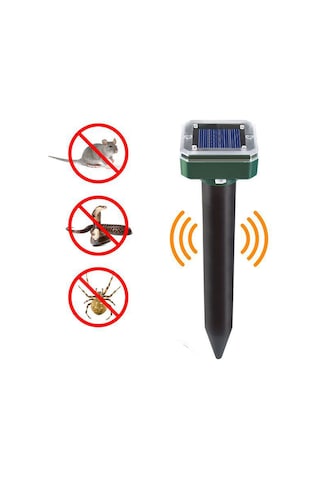 Springsun Güneş Enerjili Sınırsız Kullanim Ultrasonik Sürükleyici - Ev Bahçe Bahçe İçin Sıçan Yılan Haşere Kovucu - Yeni Mini Model