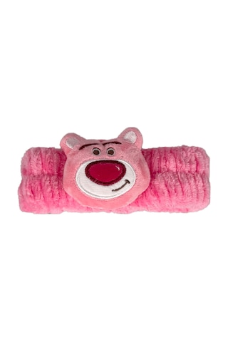 Lotso Bear Peluş Bandana Makyaj Spa Saç Bandı Fuşya Fuşya