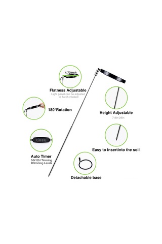 Geeroyoo Ayarlanabilir Zamanlayıcılı Bitki Büyüme Lambası - Tam Spektrum Led Işık, Esnek Hortumlu Diğer