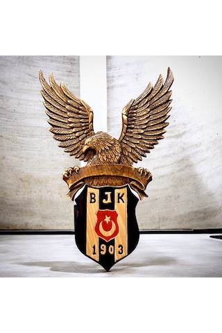 Ahşap Beşiktaş Logolu Kartal Dekoratif Duvar Panosu