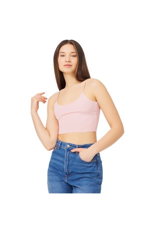 Cottonhill Ayarlanabilir İnce Askılı Lazer Kesim Crop Büstiyer 7'li Paket-2 Renkli-2