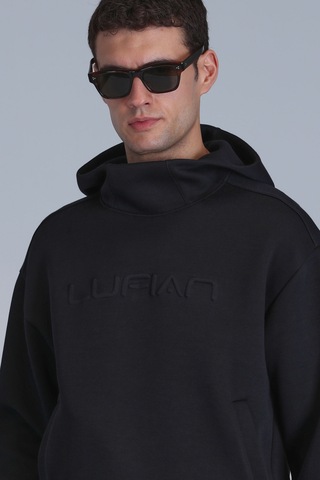 Lufian Erkek Robust Sweatshirt 112030136 Siyah Siyah