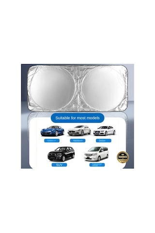 Trakmats Byd Seal U Dm-i İle Uyumlu Oto Ön Cam Güneşlik, Katlanabilir Milfonlu Yuvarlak, Uv Koruma, Kılıflı, 150x70 Cm, Üniversal 64626806