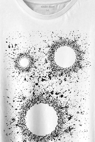 Kara Delik Uzay Zaman Galaksi Karadelikler Cosmos Kümesi Baskılı Tişört Unisex T-shirt 001
