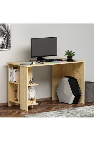 Alya Çalışma Masası Safir Meşe - Bej Bej