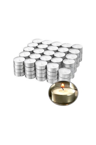 100 Lü Tea Light Mum Beyaz Tealight Mum