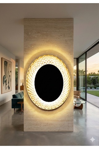 24w Dekoratif Led Kristal Duvar Apliği- Günışığı--3000k Sarı