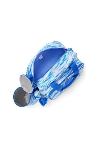 Kıplıng Camama Bebek Çantası Alt Değiştirme Şilteli,biberon Ve Emzik Tutuculu Desenli Dıluted Blue Mavi