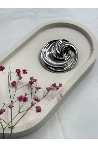 Best Price 34 Yuvarlak Düğme Broş 367590219 Gümüş