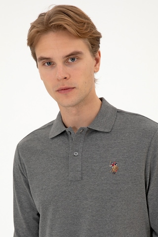 U.S. Polo Assn. Erkek Regular Fit Polo Yaka Antrasit Melanj Basic Sweatshirt 50313772-VR081