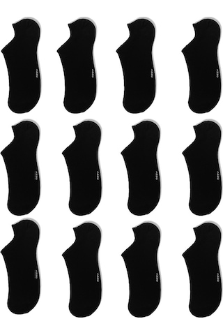 Ozzy Socks 12 Çift Dikişsiz Erkek Siyah Bambu Görünmez Sneaker Çorap Siyah Ozzy Socks 12 Çift Dikişsiz Erkek Siyah Bambu Görünmez Sneaker Çorap Siyah