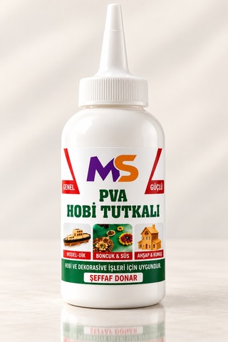 Pva Hobi Tutkalı 150 Gram Şeffaf Hazır Ahşap Karton Kumaş Kağıt Uygulama Maket Yapıştırıcısı
