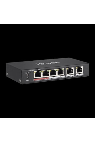 Hılook Ns-0106p-35 B , 4 Port, Megabit, Poe 60w, 2 Port Megabit Uplink, Long Range 250metre, Yönetil