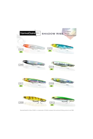 Nanıwaosakashı Shadow Rıse 75mm 7.8g Maket Balık