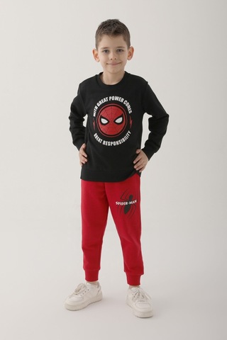 Spider Man D4832-3 Çocuk Siyah Eşofman Takımı