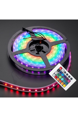 Rgbşerit 5mt 16 Renk Kumandalı Çifttaraflı Bant