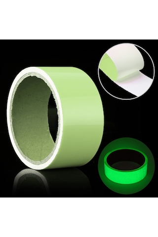 Sones Işıklı Bant Yeşil Karanlıkta Parlayan Duvar Stickerı Işıklı Fotolüminesan Bant Sahne Ev Dekorasyonu, Boyut: 5cm X 3m Yeşil