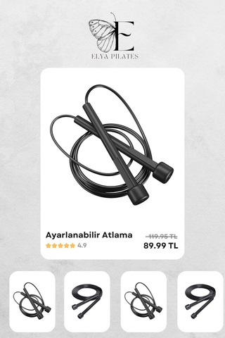 Pilates Seti - Tam Ekipman İle Evde Fit Kalın Beyaz - Pembe