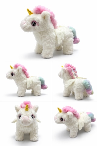 Pilli Hareketli Unicorn Oyuncak Beyaz