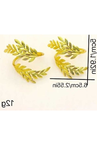 Ulzyvf 6 Parça Altın Metal Peçete Halkası Seti - Sofra Estetiği - Şık, Pratik Altın