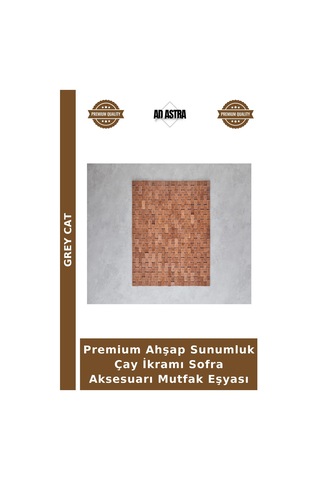 Premium Ahşap Sunumluk Çay İkramı Sofra Aksesuarı Mutfak Eşyası