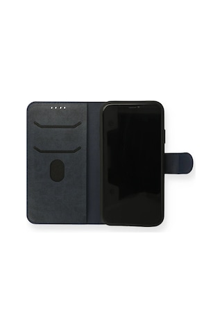 Uray Store Apple iPhone Uyumlu 13 Mini Kılıf Trend S Plus Kapaklı Kılıf - Lacivert