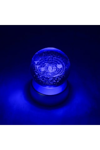 Cam Küre Işıklı Renk Değiştiren Küre Güneş Sistemi