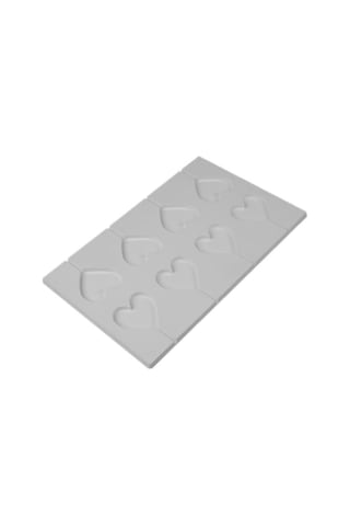 8 Li Kalp Lolipop Kalıbı Silikon