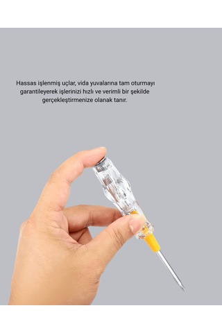 Nikel Kaplama Neon Lambalı Elektrik Kontrol Kalemi 110-220v