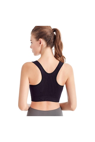 Fars Gülü Ön Fermuarlı Spor Sutyeni Profesyonel Darbeye Dayanıklı Nefes Alabilen Hiçbir Çelik Halka Koşu Atleti Yoga Spor İç Çamaşırı Kadın Fars Gülü