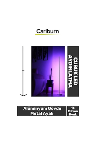 2 Metre Usb Giriş Alüminyum Gövde Metal Ayak Rgb Uzaktan Kumandalı Çubuk Led Aydınlatma Diğer