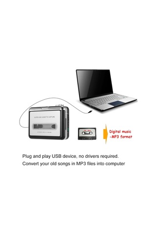 Samdoo Usb Kaset Çevirici - Kasetleri Mp3/wav Formatına Dönüştürücü, Taşınabilir Usb Kaset Oynatıcı