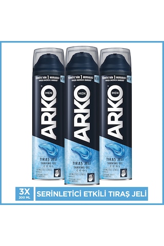 Cool Serinletici Etkili Tıraş Jeli 3x200 Ml Ferahlatıcı Özellik
