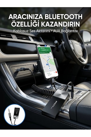 Northcity Kablosuz Müzik Aktarım Adaptörü - Bluetooth Usb Aux İle Telefonunuzu Eski Cihazınıza Bağlayın